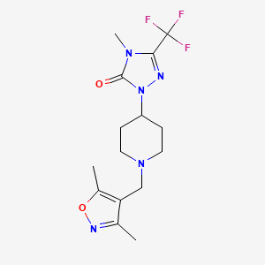 1-(1-((3,5-dimethylisoxazol-4-yl)methyl)piperidin-4-yl)-4-methyl-3-(trifluoromethyl)-1H-1,2,4-triazol-5(4H)-one