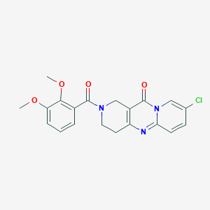molecular formula C20H18ClN3O4 B2747943 8-chloro-2-(2,3-dimethoxybenzoyl)-3,4-dihydro-1H-dipyrido[1,2-a:4',3'-d]pyrimidin-11(2H)-one CAS No. 2034532-60-8