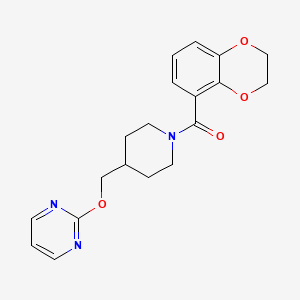 2,3-Dihydro-1,4-benzodioxin-5-yl-[4-(pyrimidin-2-yloxymethyl)piperidin-1-yl]methanone