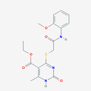 ethyl 4-[2-(2-methoxyanilino)-2-oxoethyl]sulfanyl-6-methyl-2-oxo-1H-pyrimidine-5-carboxylate