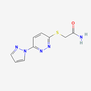 2-((6-(1H-pyrazol-1-yl)pyridazin-3-yl)thio)acetamide
