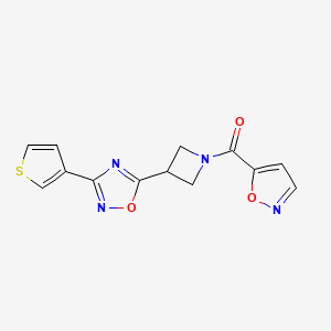 Isoxazol-5-yl(3-(3-(thiophen-3-yl)-1,2,4-oxadiazol-5-yl)azetidin-1-yl)methanone
