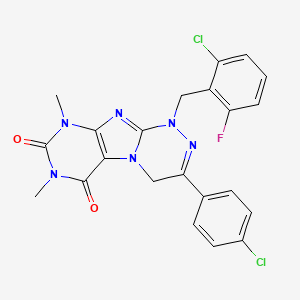 1-(2-chloro-6-fluorobenzyl)-3-(4-chlorophenyl)-7,9-dimethyl-7,9-dihydro-[1,2,4]triazino[3,4-f]purine-6,8(1H,4H)-dione