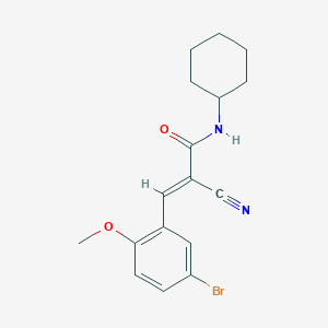 (E)-3-(5-bromo-2-methoxyphenyl)-2-cyano-N-cyclohexylprop-2-enamide