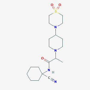 N-(1-cyanocyclohexyl)-2-[4-(1,1-dioxo-1lambda6-thiomorpholin-4-yl)piperidin-1-yl]propanamide