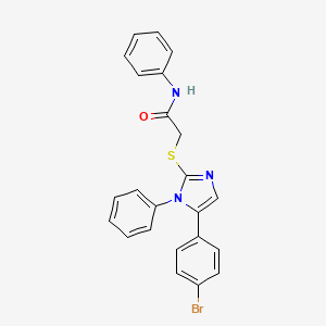 2-((5-(4-bromophenyl)-1-phenyl-1H-imidazol-2-yl)thio)-N-phenylacetamide