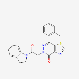 7-(2,4-dimethylphenyl)-5-(2-(indolin-1-yl)-2-oxoethyl)-2-methylthiazolo[4,5-d]pyridazin-4(5H)-one