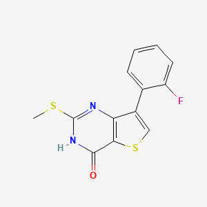 7-(2-fluorophenyl)-2-(methylsulfanyl)thieno[3,2-d]pyrimidin-4(3H)-one