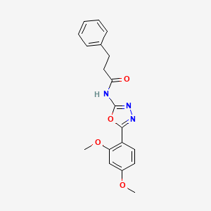 N-(5-(2,4-dimethoxyphenyl)-1,3,4-oxadiazol-2-yl)-3-phenylpropanamide