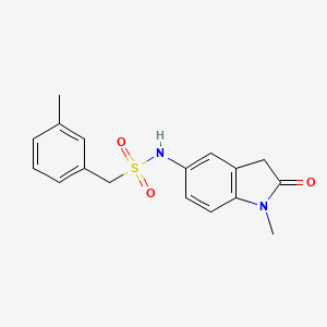 molecular formula C17H18N2O3S B2747971 N-(1-methyl-2-oxoindolin-5-yl)-1-(m-tolyl)methanesulfonamide CAS No. 921537-91-9