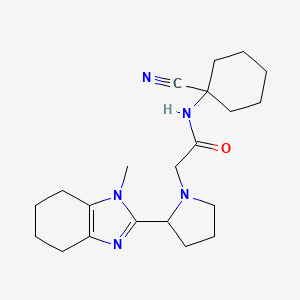 N-(1-Cyanocyclohexyl)-2-[2-(1-methyl-4,5,6,7-tetrahydrobenzimidazol-2-yl)pyrrolidin-1-yl]acetamide