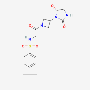 4-(tert-butyl)-N-(2-(3-(2,5-dioxoimidazolidin-1-yl)azetidin-1-yl)-2-oxoethyl)benzenesulfonamide