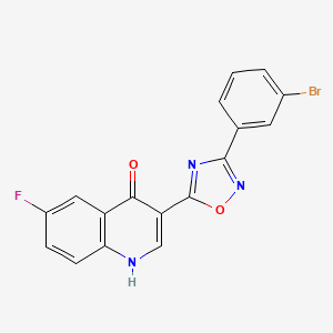 3-(3-(3-bromophenyl)-1,2,4-oxadiazol-5-yl)-6-fluoroquinolin-4(1H)-one