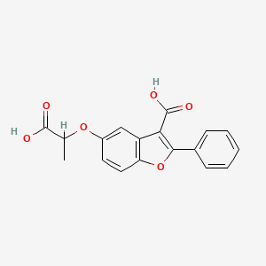 5-(1-Carboxyethoxy)-2-phenyl-1-benzofuran-3-carboxylic acid