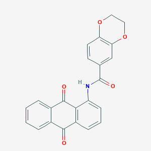 N-(9,10-dioxo-9,10-dihydroanthracen-1-yl)-2,3-dihydro-1,4-benzodioxine-6-carboxamide