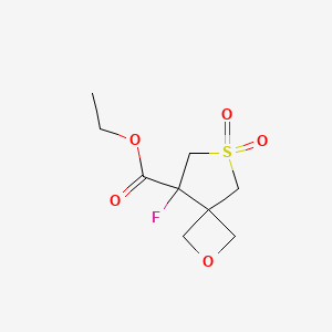 molecular formula C9H13FO5S B2747999 Ethyl 8-fluoro-6,6-dioxo-2-oxa-6lambda6-thiaspiro[3.4]octane-8-carboxylate CAS No. 2490420-79-4