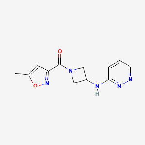N-[1-(5-methyl-1,2-oxazole-3-carbonyl)azetidin-3-yl]pyridazin-3-amine