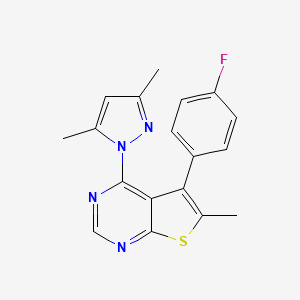 4-(3,5-Dimethylpyrazol-1-yl)-5-(4-fluorophenyl)-6-methylthieno[2,3-d]pyrimidine