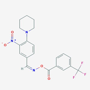 1-{2-Nitro-4-[({[3-(trifluoromethyl)benzoyl]oxy}imino)methyl]phenyl}piperidine