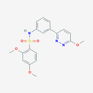 2,4-dimethoxy-N-[3-(6-methoxypyridazin-3-yl)phenyl]benzenesulfonamide
