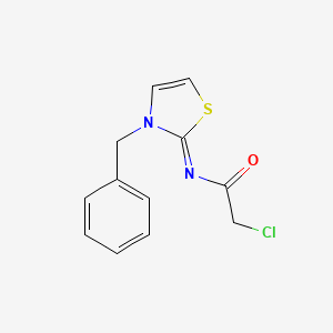 molecular formula C12H11ClN2OS B2748018 N-[(2Z)-3-benzyl-1,3-thiazol-2(3H)-ylidene]-2-chloroacetamide CAS No. 41387-74-0