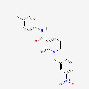 molecular formula C21H19N3O4 B2748031 N-(4-ethylphenyl)-1-(3-nitrobenzyl)-2-oxo-1,2-dihydropyridine-3-carboxamide CAS No. 946379-13-1
