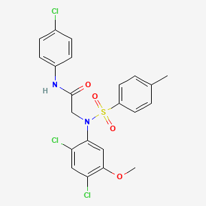 N-(4-Chlorophenyl)-2-(2,4-dichloro-5-methoxy((4-methylphenyl)sulfonyl)anilino)acetamide
