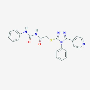 N-(phenylcarbamoyl)-2-[(4-phenyl-5-pyridin-4-yl-1,2,4-triazol-3-yl)sulfanyl]acetamide