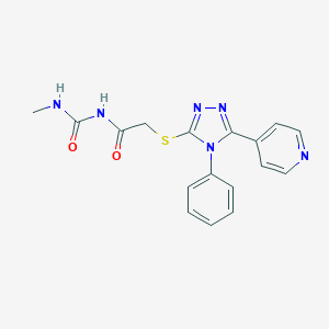 N-(methylcarbamoyl)-2-[(4-phenyl-5-pyridin-4-yl-1,2,4-triazol-3-yl)sulfanyl]acetamide