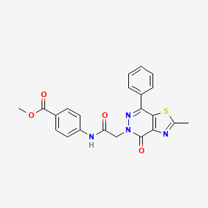 methyl 4-(2-(2-methyl-4-oxo-7-phenylthiazolo[4,5-d]pyridazin-5(4H)-yl)acetamido)benzoate