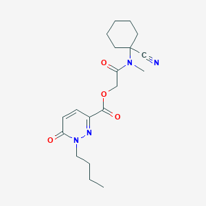 molecular formula C19H26N4O4 B2748071 [(1-Cyanocyclohexyl)(methyl)carbamoyl]methyl 1-butyl-6-oxo-1,6-dihydropyridazine-3-carboxylate CAS No. 1209323-28-3