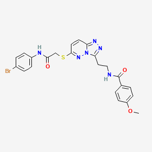 B2748073 N-(2-(6-((2-((4-bromophenyl)amino)-2-oxoethyl)thio)-[1,2,4]triazolo[4,3-b]pyridazin-3-yl)ethyl)-4-methoxybenzamide CAS No. 872995-65-8