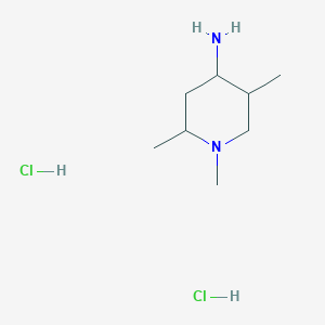 molecular formula C8H20Cl2N2 B2748074 1,2,5-Trimethylpiperidin-4-amine;dihydrochloride CAS No. 1071624-98-0