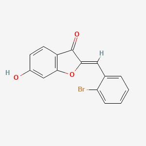 molecular formula C15H9BrO3 B2748083 2-[(2-Bromophenyl)methylene]-6-hydroxybenzo[b]furan-3-one CAS No. 620545-87-1