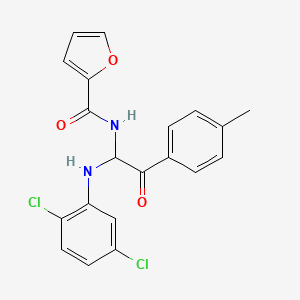 molecular formula C20H16Cl2N2O3 B2748084 N-{1-[(2,5-dichlorophenyl)amino]-2-(4-methylphenyl)-2-oxoethyl}furan-2-carboxamide CAS No. 425631-08-9