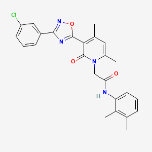 molecular formula C25H23ClN4O3 B2748086 2-(3-(3-(3-chlorophenyl)-1,2,4-oxadiazol-5-yl)-4,6-dimethyl-2-oxopyridin-1(2H)-yl)-N-(2,3-dimethylphenyl)acetamide CAS No. 946371-02-4