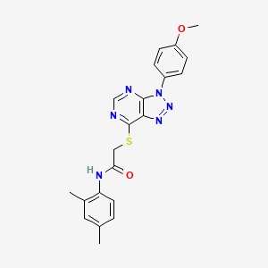 molecular formula C21H20N6O2S B2748098 N-(2,4-二甲基苯基)-2-((3-(4-甲氧基苯基)-3H-[1,2,3]三唑[4,5-d]嘧啶-7-基)硫)乙酰胺 CAS No. 863500-25-8