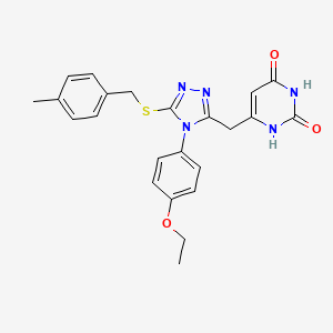 molecular formula C23H23N5O3S B2748102 6-((4-(4-乙氧基苯基)-5-((4-甲基苄基)硫代)-4H-1,2,4-三唑-3-基)甲基)嘧啶-2,4(1H,3H)-二酮 CAS No. 852153-75-4