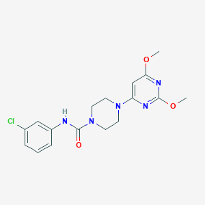 molecular formula C17H20ClN5O3 B2748110 N-(3-chlorophenyl)-4-(2,6-dimethoxypyrimidin-4-yl)piperazine-1-carboxamide CAS No. 1021039-39-3