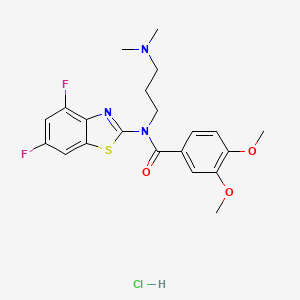 N-(4,6-difluorobenzo[d]thiazol-2-yl)-N-(3-(dimethylamino)propyl)-3,4-dimethoxybenzamide hydrochloride