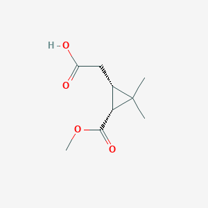 molecular formula C9H14O4 B2748121 2-[(1S,3R)-3-Methoxycarbonyl-2,2-dimethylcyclopropyl]acetic acid CAS No. 169873-12-5