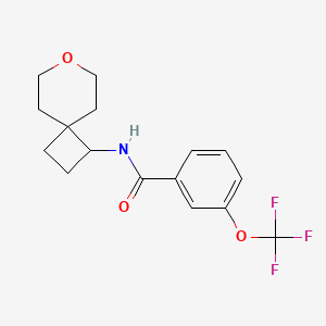 molecular formula C16H18F3NO3 B2748124 N-(7-oxaspiro[3.5]nonan-1-yl)-3-(trifluoromethoxy)benzamide CAS No. 2320147-74-6