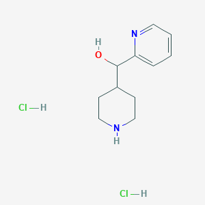 molecular formula C11H18Cl2N2O B2748130 4-哌啶基(2-吡啶基)甲醇二盐酸盐 CAS No. 1609400-29-4