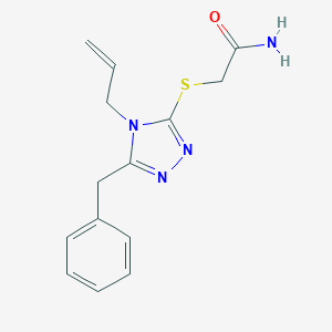 2-[(5-Benzyl-4-prop-2-enyl-1,2,4-triazol-3-yl)sulfanyl]acetamide