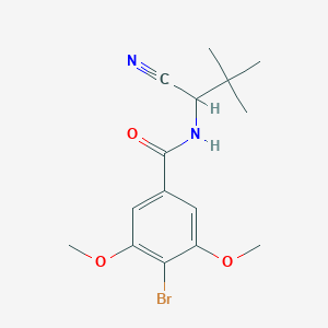 molecular formula C15H19BrN2O3 B2748163 4-bromo-N-(1-cyano-2,2-dimethylpropyl)-3,5-dimethoxybenzamide CAS No. 2094345-78-3