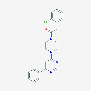 molecular formula C22H21ClN4O B2748165 2-(2-Chlorophenyl)-1-(4-(6-phenylpyrimidin-4-yl)piperazin-1-yl)ethanone CAS No. 1334374-13-8