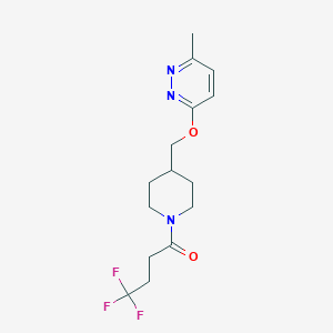 4,4,4-Trifluoro-1-[4-[(6-methylpyridazin-3-yl)oxymethyl]piperidin-1-yl]butan-1-one