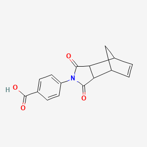 molecular formula C16H13NO4 B2748169 4-(1,3-dioxo-1,3,3a,4,7,7a-hexahydro-2H-4,7-methanoisoindol-2-yl)benzoic acid CAS No. 55099-10-0