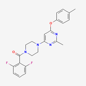 (2,6-Difluorophenyl)(4-(2-methyl-6-(p-tolyloxy)pyrimidin-4-yl)piperazin-1-yl)methanone
