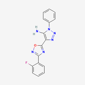 5-[3-(2-Fluorophenyl)-1,2,4-oxadiazol-5-yl]-3-phenyltriazol-4-amine